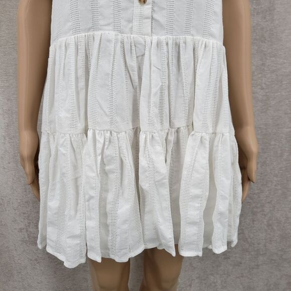 Fanco Cotton White Ruffle Sleeve Midi Dress - Picture 6 of 10